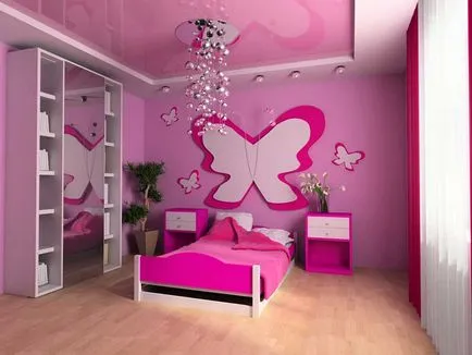 Pink участък таван - интериорен дизайн и фото съвети