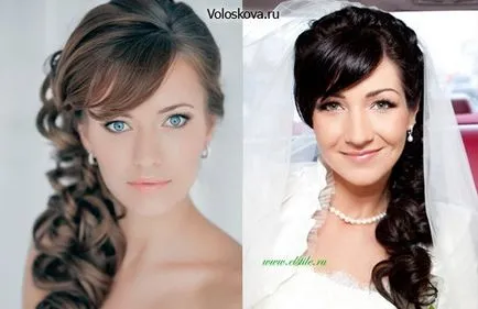 Сватбени прически за средна коса с бретон снимка 50 2015