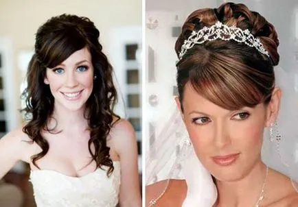 Сватбени прически за средна коса с бретон снимка 50 2015