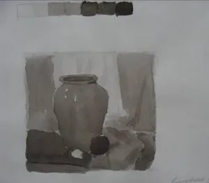 grisaille техника в картината в класната стая, интерактивна площадка 