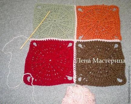 Три начина комбинирани мотиви - една кука (както свързват квадрати свързани плетени) Три начина комбинирани мотиви - една кука