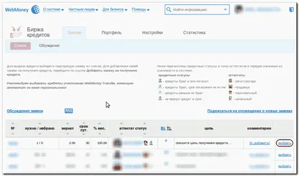 Издаване на кредита в обмена кредит - WebMoney уики