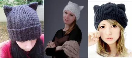 шапка за жени с котешки уши (30 снимки), Фел