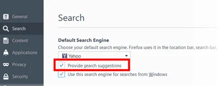 Как да променя търсенето Firefox