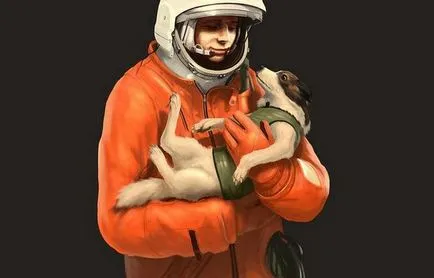 Laika пространството куче