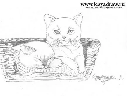 Фигура котка и котенца