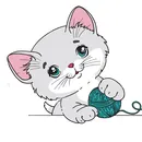 Фигура котка и котенца