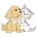 Фигура котка и котенца