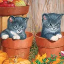Фигура котка и котенца