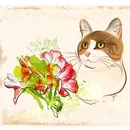 Фигура котка и котенца