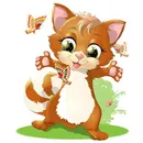 Фигура котка и котенца
