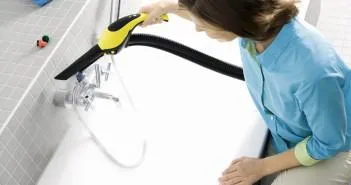 Чистият акрилна вана у дома, перални съоръжения