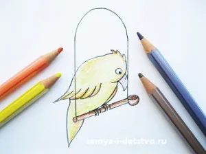 Как да се направи молив в етапа папагал Как да се направи молив в етапа папагал