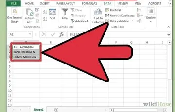 Както е въведена във формула Excel