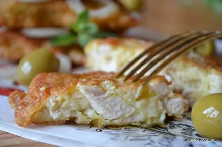 Готвене палачинки пиле