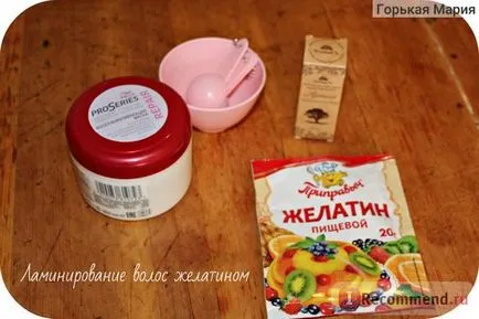 Желатинът ламиниране на косата у дома Желатинът ламиниране на косата у дома