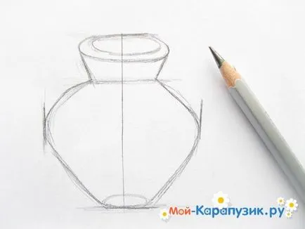 Как да нарисувате ваза с цветя