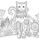 Книжки за оцветяване за деца котка