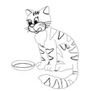 Книжки за оцветяване за деца котка