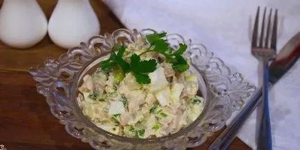 Салата с пиле и ананас, рецепти