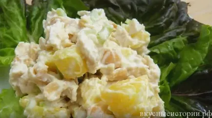 Салата с пиле и ананас, рецепти Салата с пиле и ананас, рецепти
