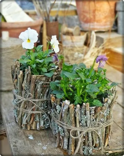 100 най-добрите идеи за декорация как да се украсяват саксии за цветя с ръцете си