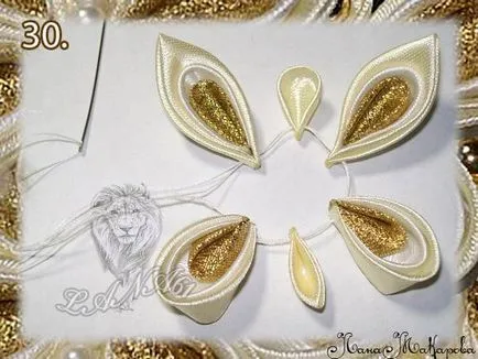 Butterfly на сатенени панделки в kanzashi на изкуството