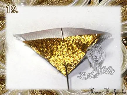 Butterfly на сатенени панделки в kanzashi на изкуството