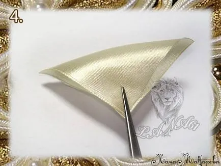 Butterfly на сатенени панделки в kanzashi на изкуството