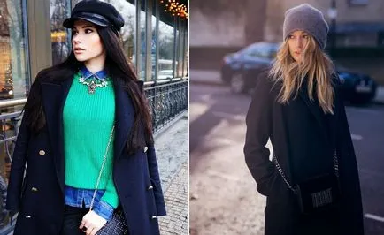 С над облечен с черно палто Фото 2018 снимки тенденции