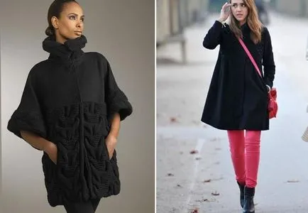С над облечен с черно палто Фото 2018 снимки тенденции