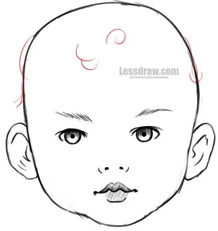 Как да се направи едно дете с молив на етапи, lessdraw