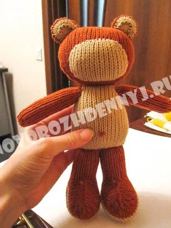 Играчка мечка спици - схема и майсторски клас за грижи за новороденото