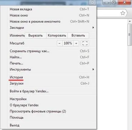 Инструкции за това как да изтриете историята на Yandex Browser (браузър) Инструкции за това как да изтриете историята на Yandex Browser