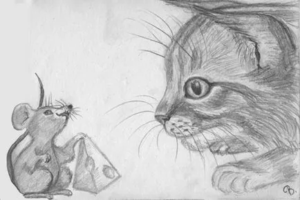 Котка и мишка приятели