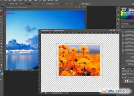 Как да се набият слоеве в Photoshop