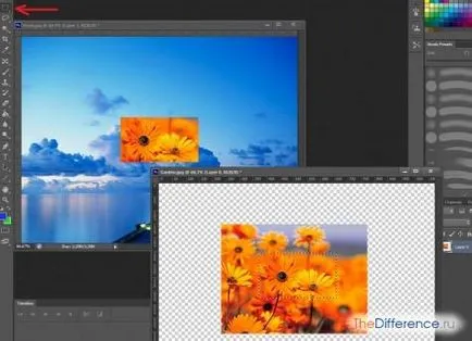 Как да се набият слоеве в Photoshop