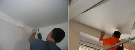 Как да дръпнете окачен таван видеото, студена начин за свои ръце, колко време,