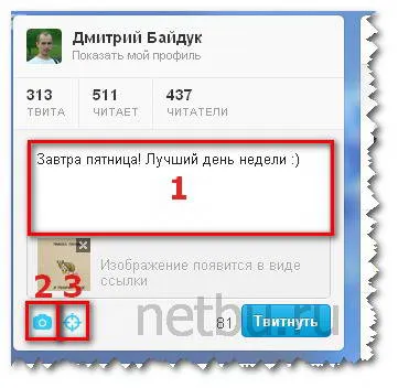 Как да изпратите чуруликане туитове за създаване на пищялка, блог Дмитрий Bajdukov