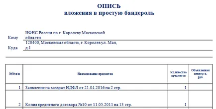 Как да се направи опис на документите - пробата