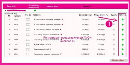 Като представител на издаването на заповед в Avon чрез интернет върху номера на компютъра