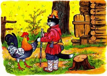 Котка, лисица и петел - приказки всички