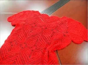 Червената рокля на сърцето мотиви майстор klasshandmade
