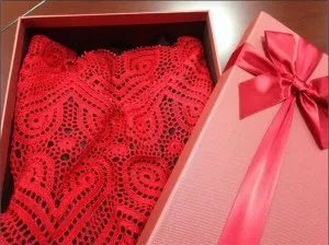 Червената рокля на сърцето мотиви майстор klasshandmade