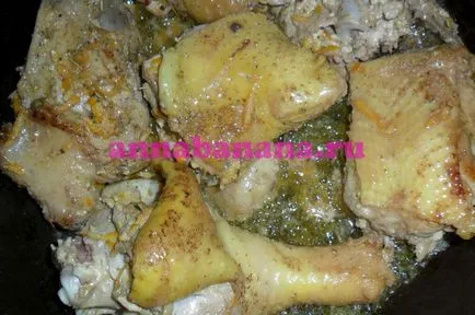 Пиле мариновано в кисело мляко варени филийки