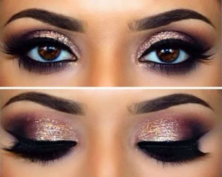 Грим Smokey Eyes за кафяви очи картина, инструкции стъпка по стъпка