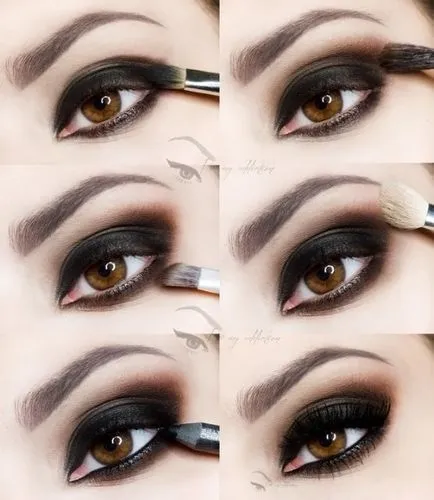 Грим за кафяви очи Smokey Eyes