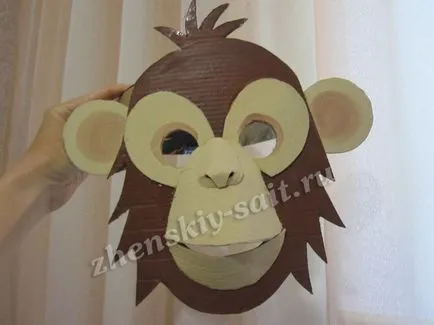 Monkey маска за новата година със собствените си ръце, майсторски клас със снимки