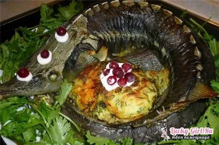 Есетра, печена на фурна