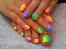 Colorful ноктите снимка, разбърква цвят, цвят 2